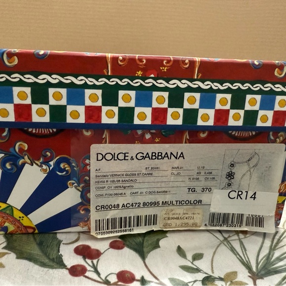 NEVER WORN Dolce & Gabbana Jeweled T-Strap Sandal Heels - Picture 8 of 11